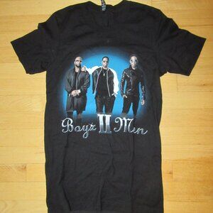 BOYS II MEN BLACK GRAPHIC CONCERT T SHIRT/SHORT SLEEVE/SIZE SMALL/CONCERT!
